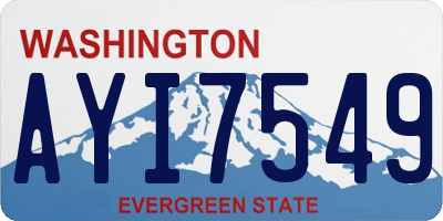 WA license plate AYI7549
