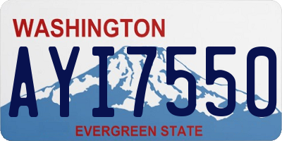 WA license plate AYI7550