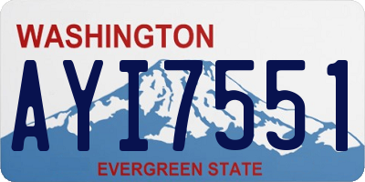WA license plate AYI7551