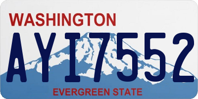 WA license plate AYI7552