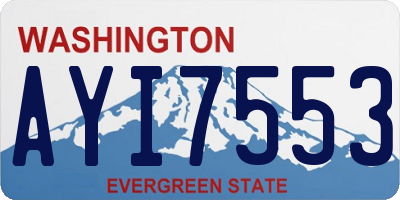 WA license plate AYI7553