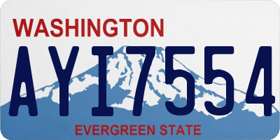 WA license plate AYI7554
