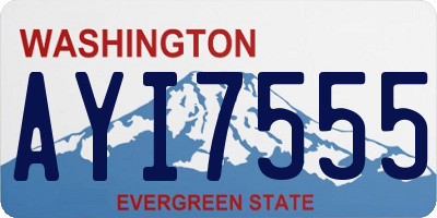 WA license plate AYI7555