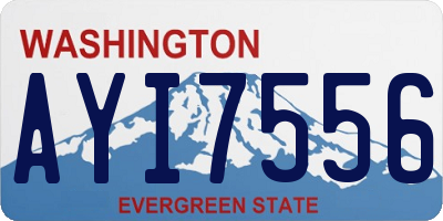 WA license plate AYI7556