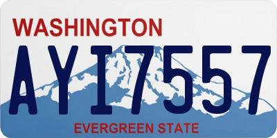 WA license plate AYI7557