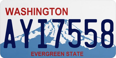 WA license plate AYI7558