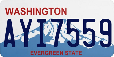 WA license plate AYI7559