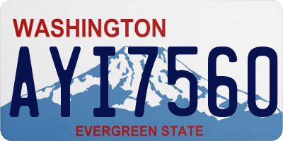 WA license plate AYI7560