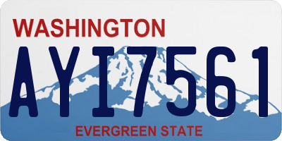 WA license plate AYI7561