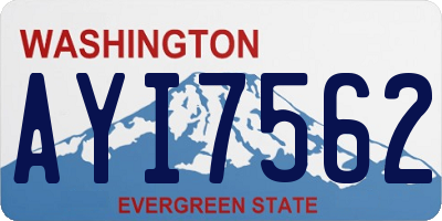 WA license plate AYI7562
