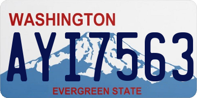 WA license plate AYI7563