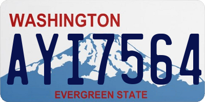 WA license plate AYI7564