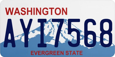 WA license plate AYI7568
