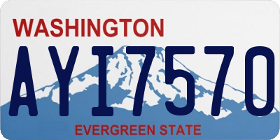 WA license plate AYI7570