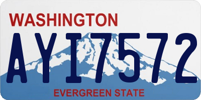 WA license plate AYI7572