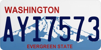 WA license plate AYI7573