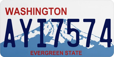 WA license plate AYI7574