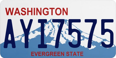 WA license plate AYI7575