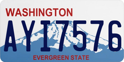WA license plate AYI7576