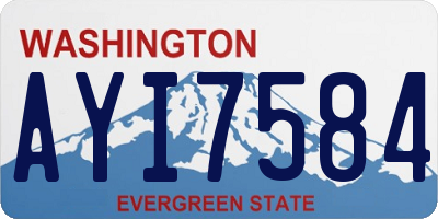 WA license plate AYI7584