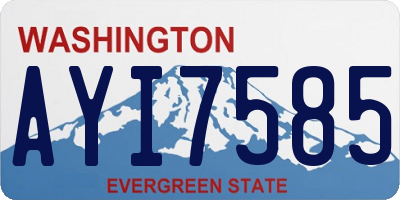 WA license plate AYI7585