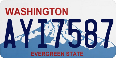 WA license plate AYI7587