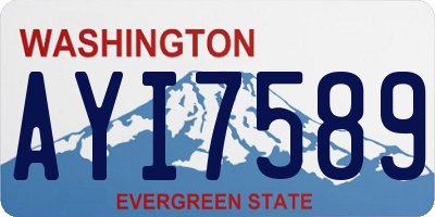 WA license plate AYI7589