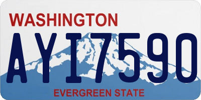 WA license plate AYI7590