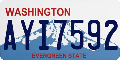 WA license plate AYI7592