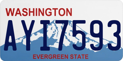 WA license plate AYI7593