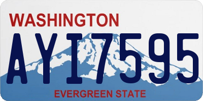 WA license plate AYI7595