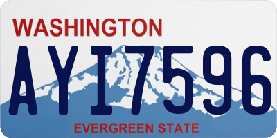 WA license plate AYI7596