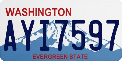 WA license plate AYI7597