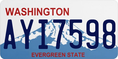 WA license plate AYI7598