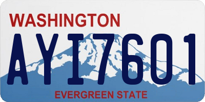 WA license plate AYI7601