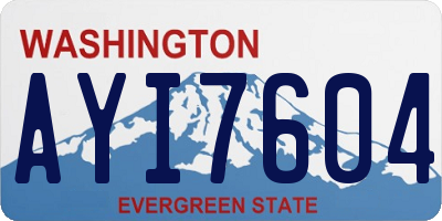 WA license plate AYI7604