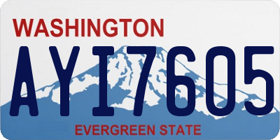 WA license plate AYI7605