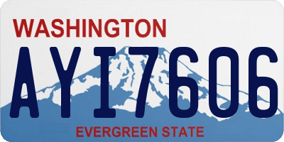 WA license plate AYI7606