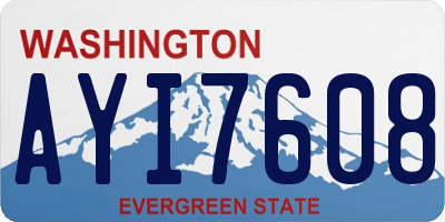 WA license plate AYI7608