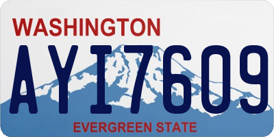 WA license plate AYI7609