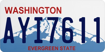 WA license plate AYI7611