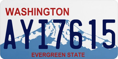 WA license plate AYI7615