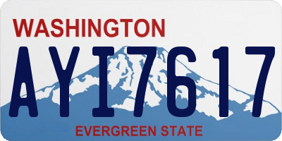 WA license plate AYI7617