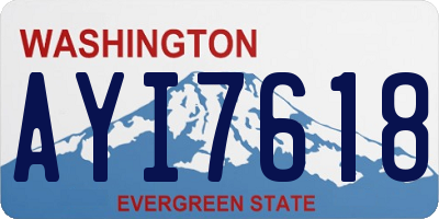 WA license plate AYI7618