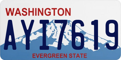 WA license plate AYI7619