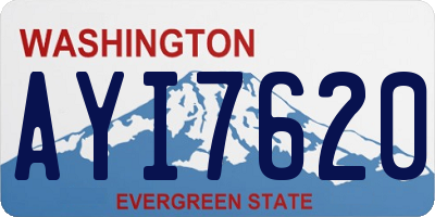 WA license plate AYI7620