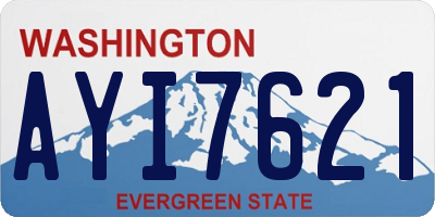 WA license plate AYI7621