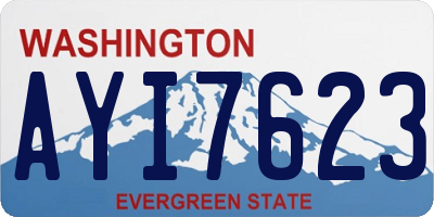 WA license plate AYI7623