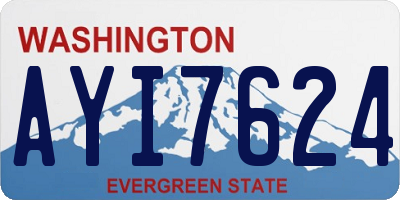 WA license plate AYI7624
