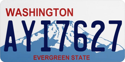 WA license plate AYI7627